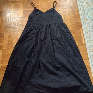 Black Cotton Poplin Old Navy Maxi Dress